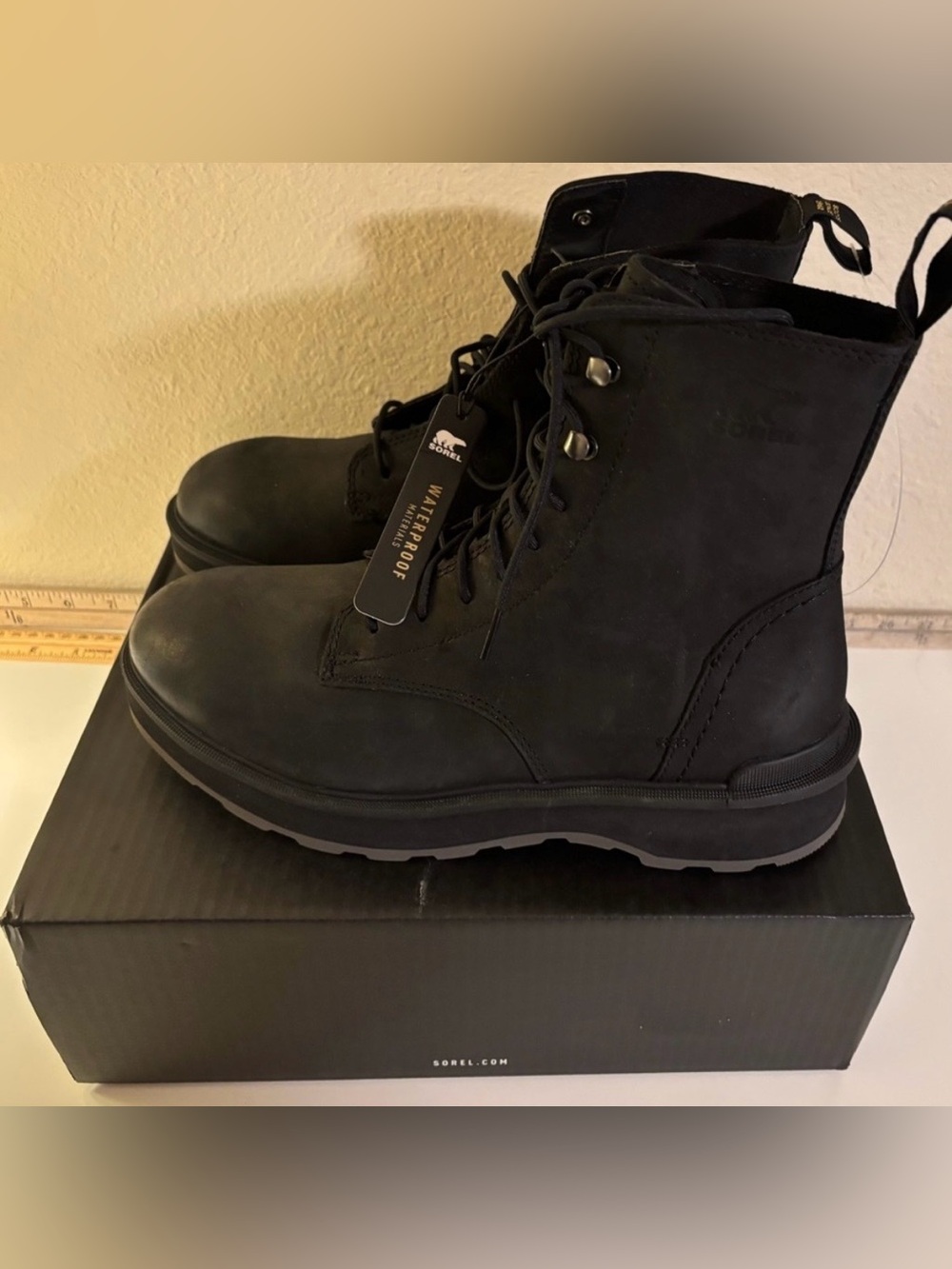 Sorel Women's Hi-Line Lace Boots in Black Size 10 *New w/o Box